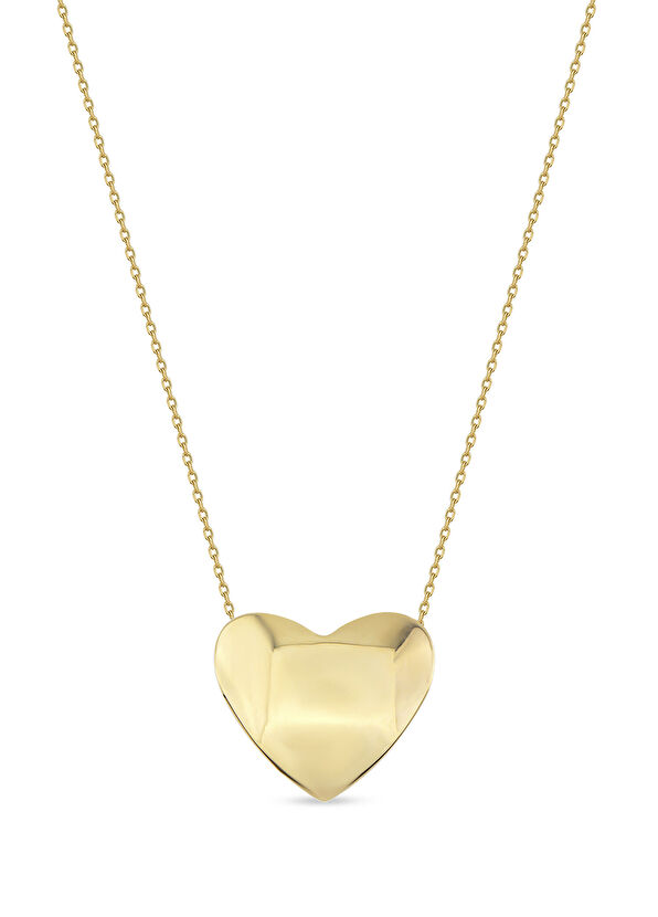 Orena Jewelry Kalp Que 14 Ayar Altın Kadın Kolye - 1