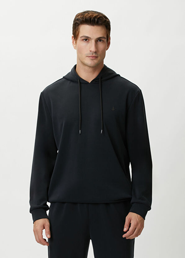 Beymen Club Siyah Kapüşonlu Sweatshirt - 1