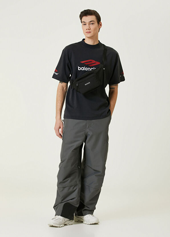 Balenciaga Explorer Siyah Logolu Erkek Bel Çantası - 2