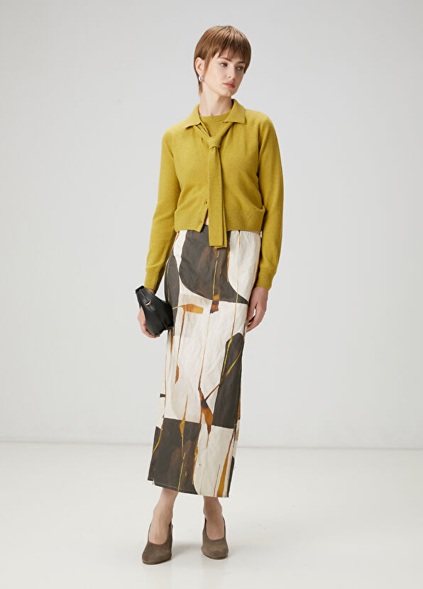 Beymen Club Çok Renkli Desenli Midi Etek - 2