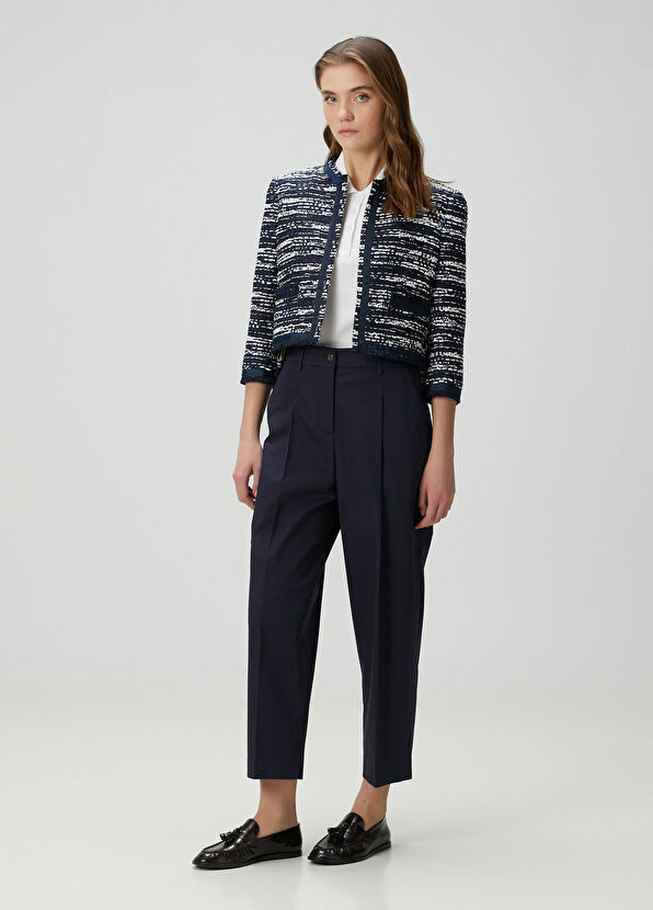 Thom Browne Lacivert Tweed Ceket - 2