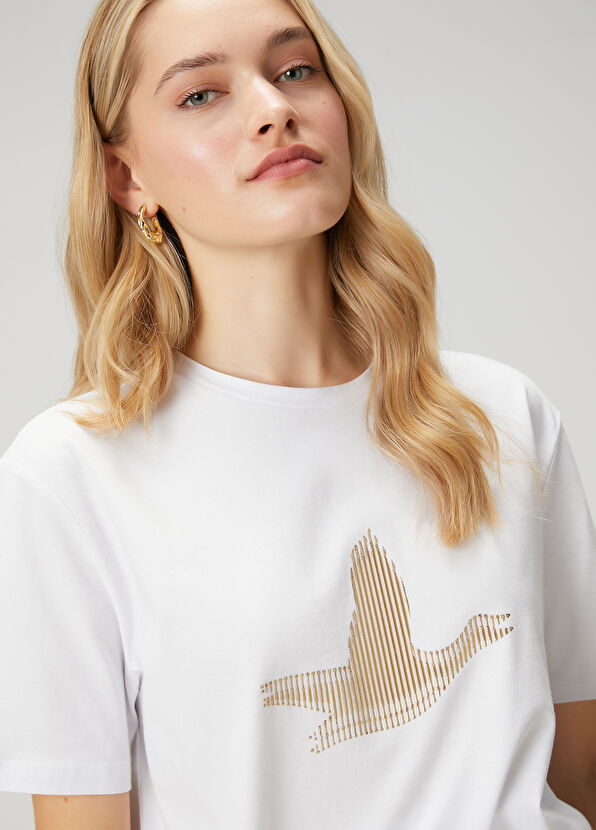 Beymen Club Beyaz Çizgili Logolu T-shirt - 2