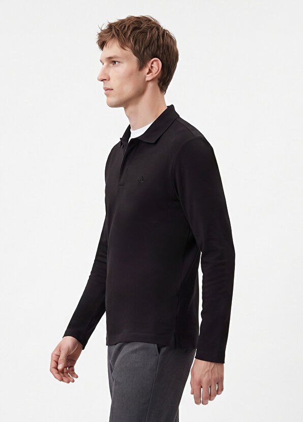 Beymen Club Comfort Fit Black Interlock Polo Shirt - 3
