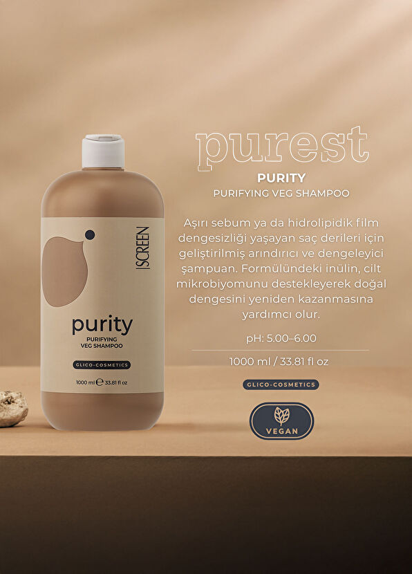 Screen Hair Care Purity Purifying Arındırıcı Vegan Şampuan 1000 ml - 2