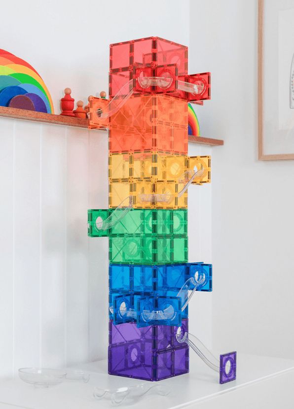 Connectix - Super Ball Run Pack 134 Piece Magnetic Blocks Educational Toy