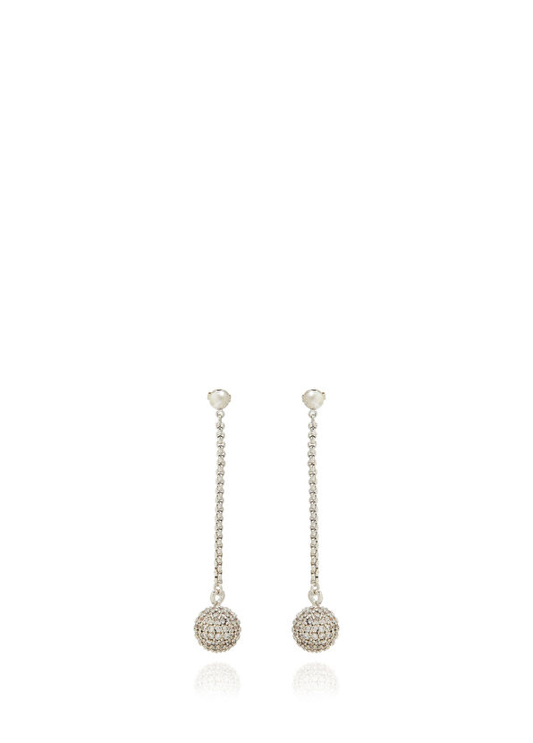 Beymen Club Zircon Stone Women's Ball Earrings - 2