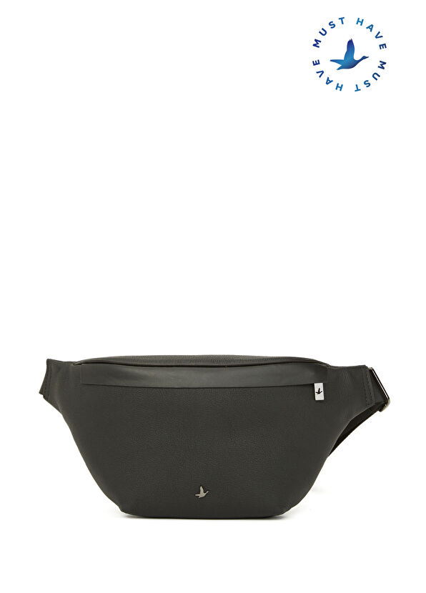 Beymen Club Black Men's Leather Waist Bag - 1