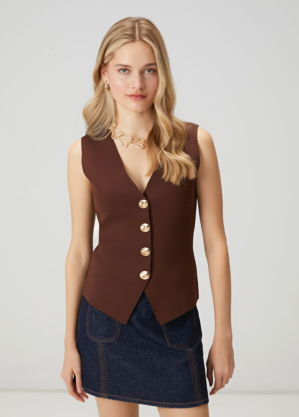 Beymen Club Kahverengi Yelek - 1