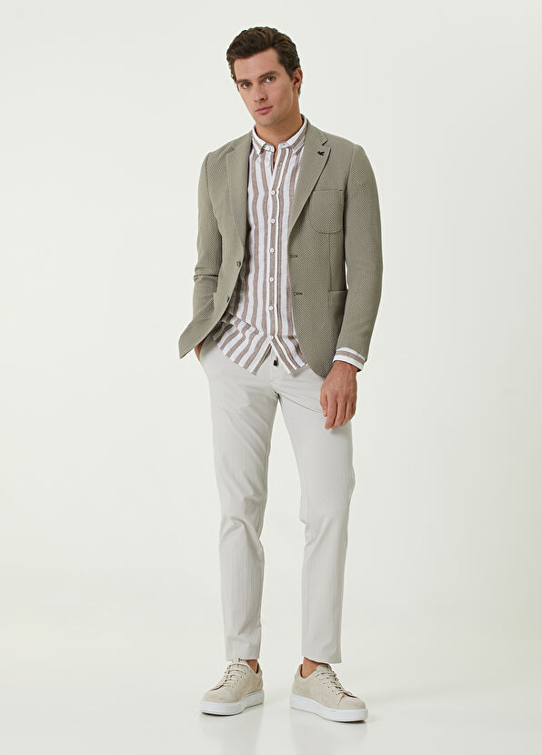 Beymen Club Taş Beli Kordonlu İri Gofre Dokulu Pantolon - 1