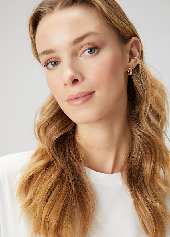 Beymen Club Women's Earrings With White Pearl Stones - 1