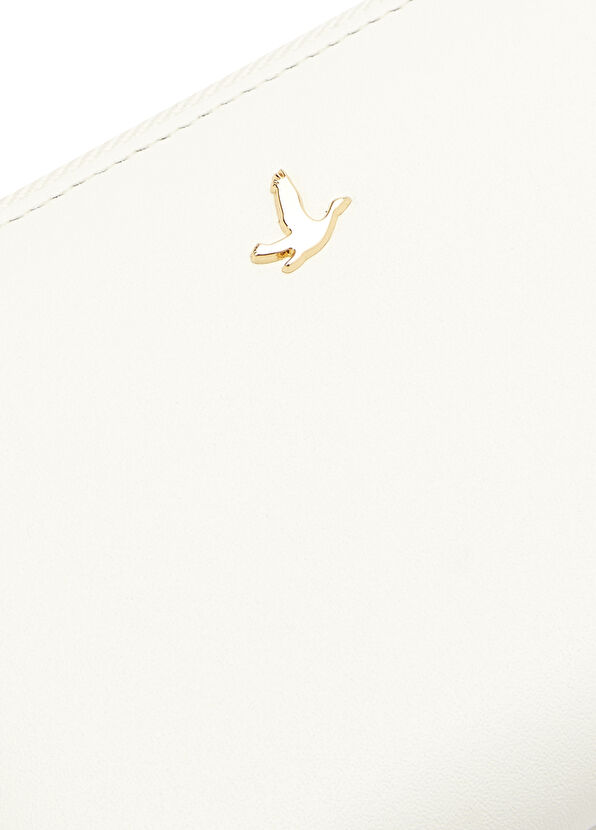 Beymen Club Ekru Logolu Kadın Deri Cüzdan - 4