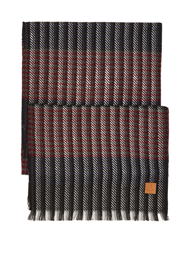 Beymen Club Navy Blue Red Striped Men's Scarf - 1