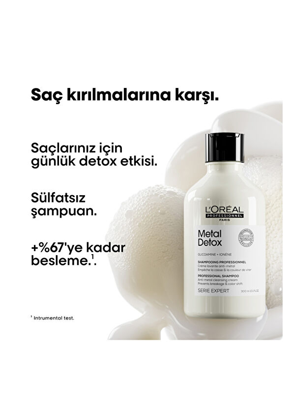 Loreal Professionnel Serie Expert Metal Detox Renkli ve Açıcı İle İşlem Görmüş Saçlar İçin Metal Karşıtı Arındırıcı Şampuan 300 ml - 3