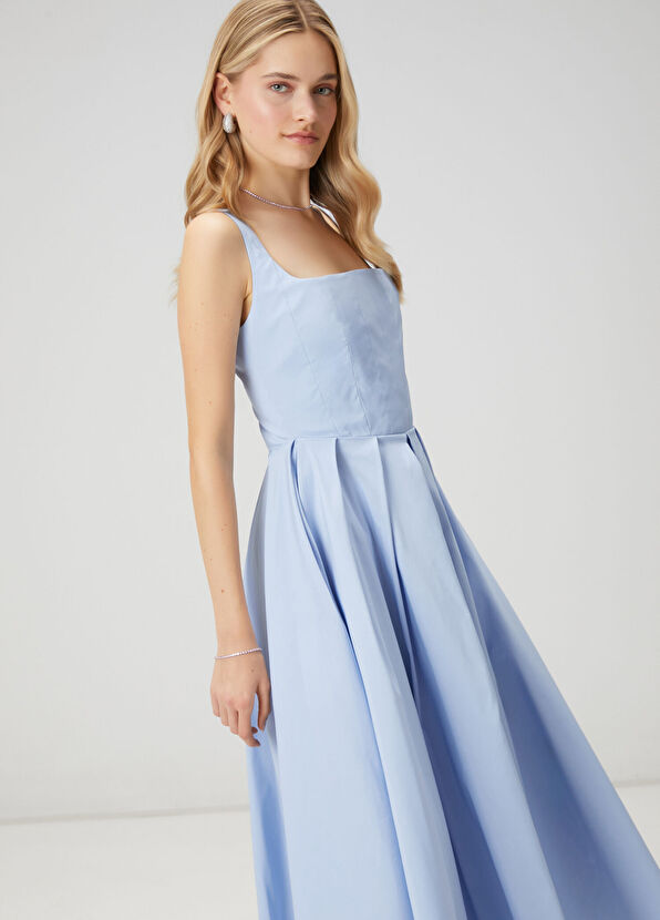 Beymen Club Blue Maxi Taffeta Dress - 2