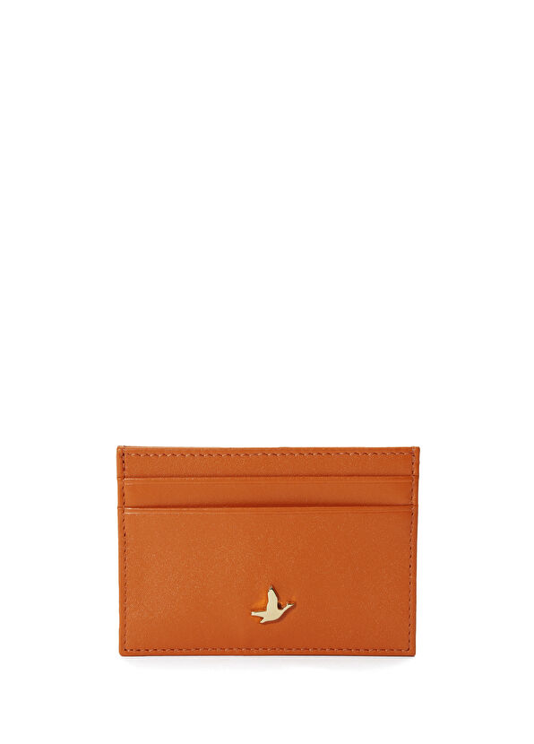 Beymen Club Orange Logo Women's Leather Card Holder - 1