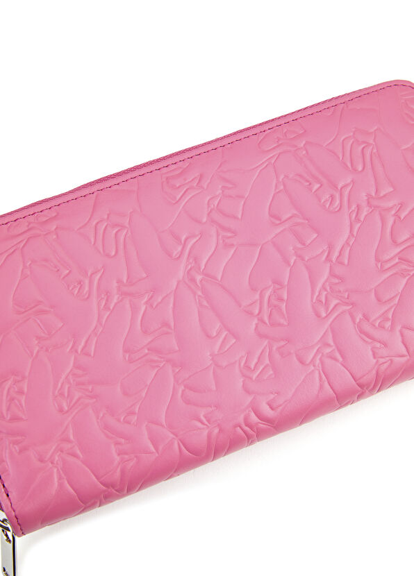 Beymen Club Pink Logo Detailed Women's Leather Wallet - 4