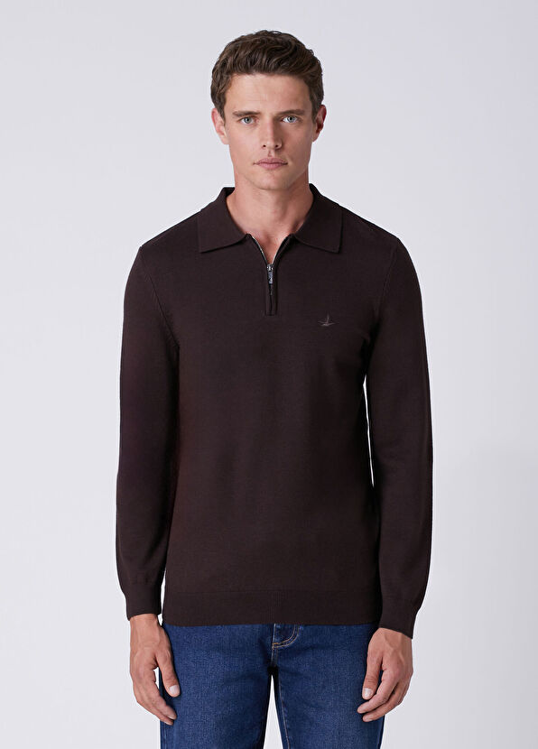Beymen Club Brown Polo Sweater - 1