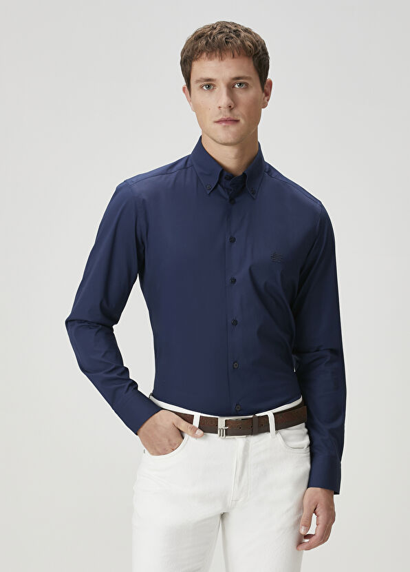 Lacivert Gömlek - Görsel 3