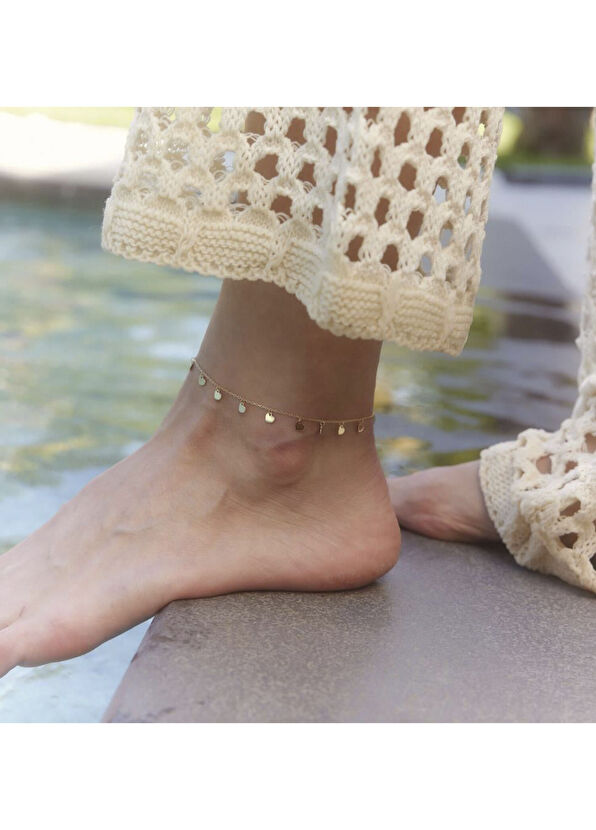 Hamza Yilmaz Jewelry Heart 14 Ayar Altın Kadın Halhal - 2