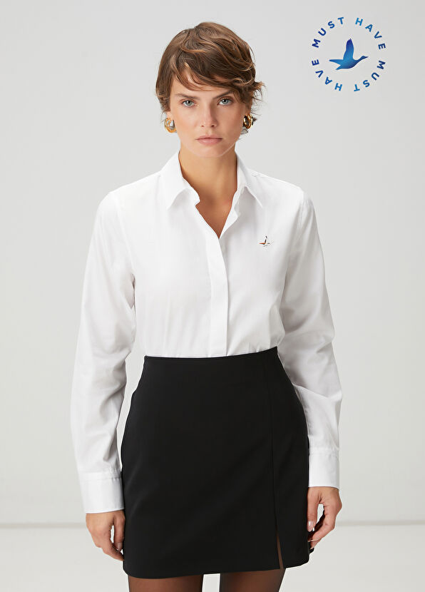 Beymen Club Beyaz Basic Poplin Gömlek - 1
