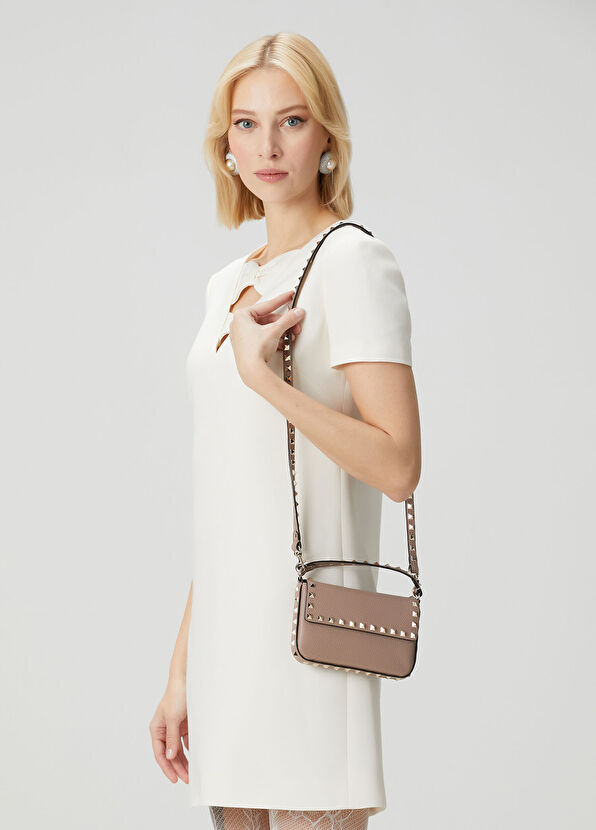 Rockstud Mini Kadın Deri Çanta - Görsel 3