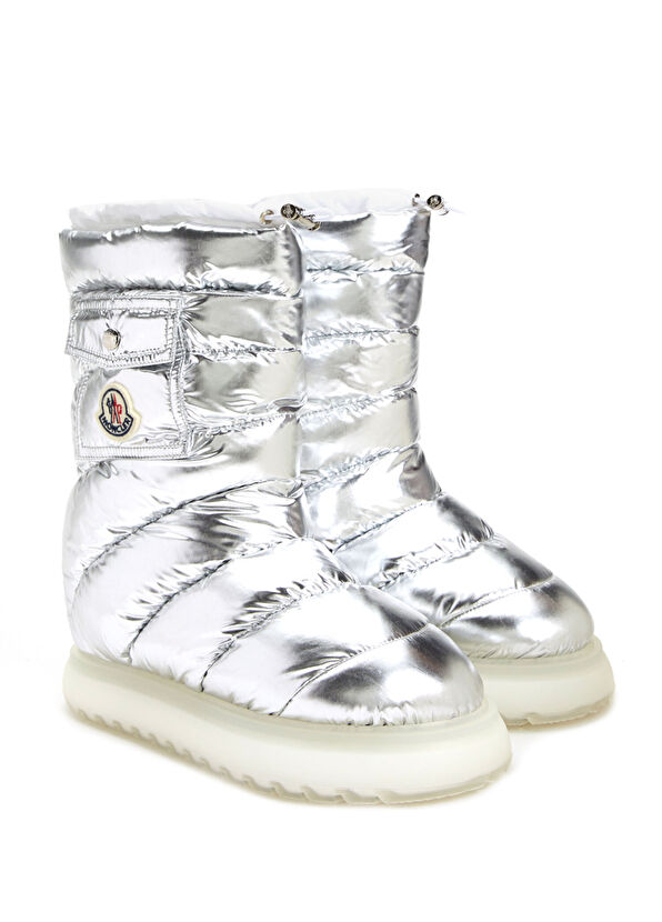 Moncler Silver Logolu Kadın Puff Kar Botu - 2