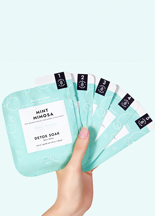 Voesh New York Pedi In A Box O2 Fizz Mint 5-Step Pedicure Set - 3