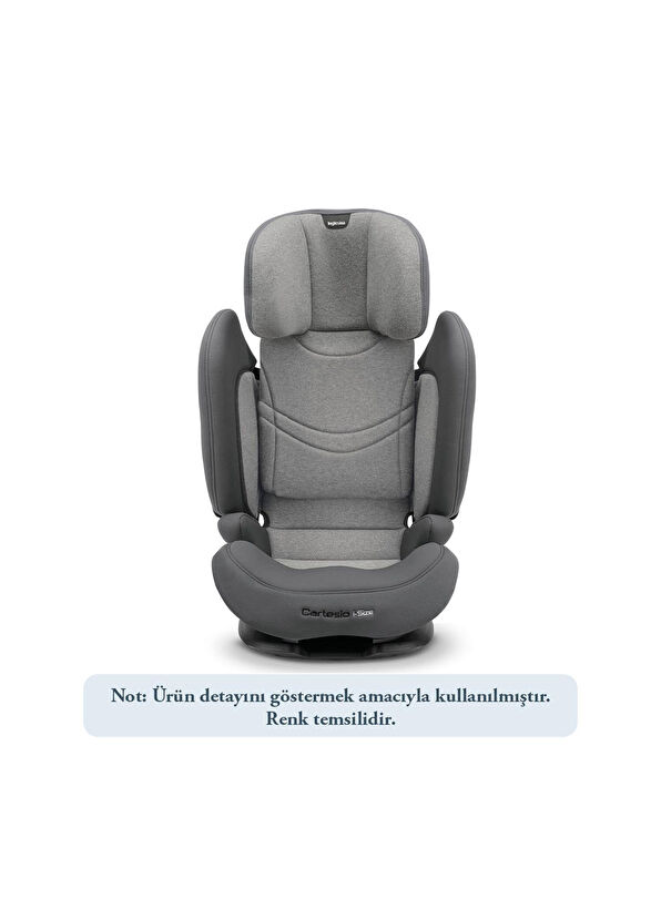 Inglesina Cartesio i-Size Isofix 7 Stage Head Restraint Moon Grey Baby Car Seat - 3