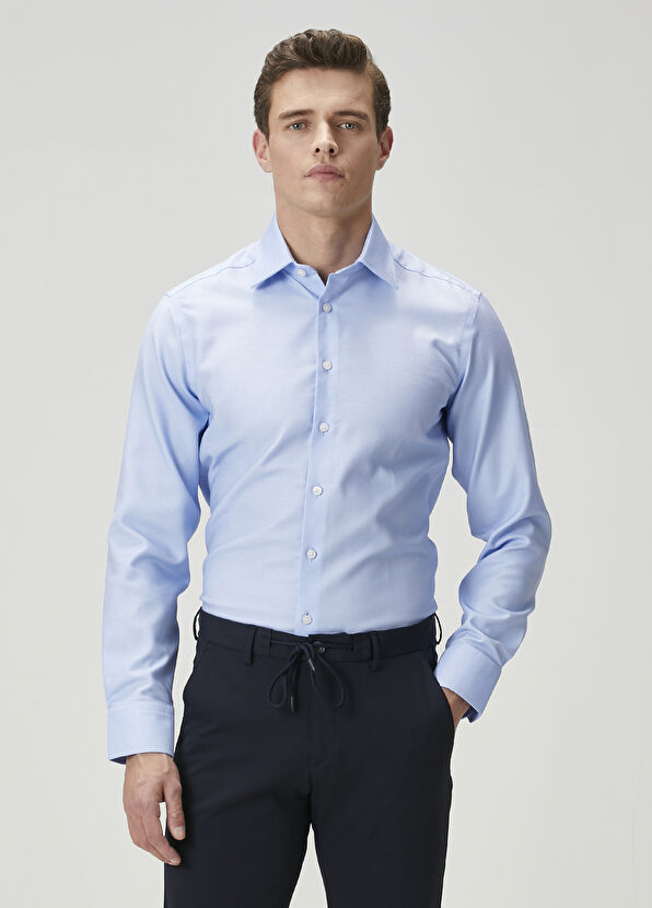 Beymen Club Slim Fit Mavi Non-iron Gömlek - 2