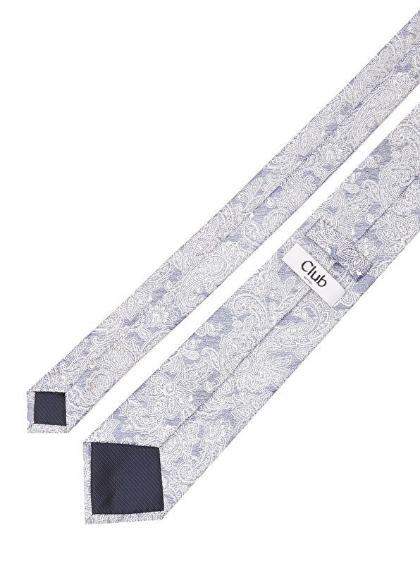 Beymen Club Blue Shawl Pattern Silk Tie - 2