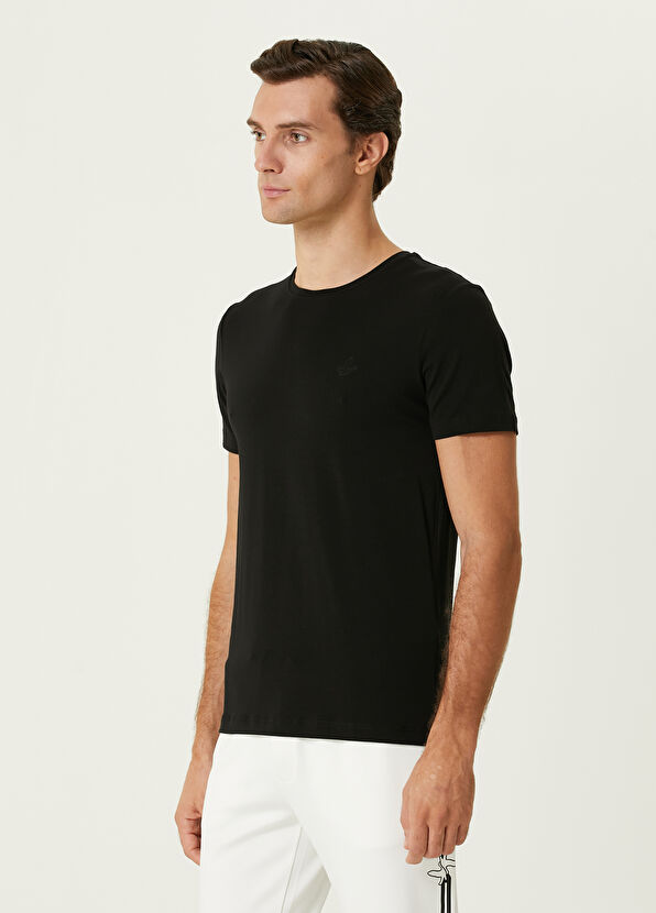 Siyah Logo Detaylı T-shirt Beymen Club Siyah Logo Detaylı T-shirt - 4