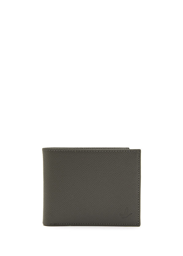 Beymen Club Anthracite Bird Logo Men's Leather Wallet - 1