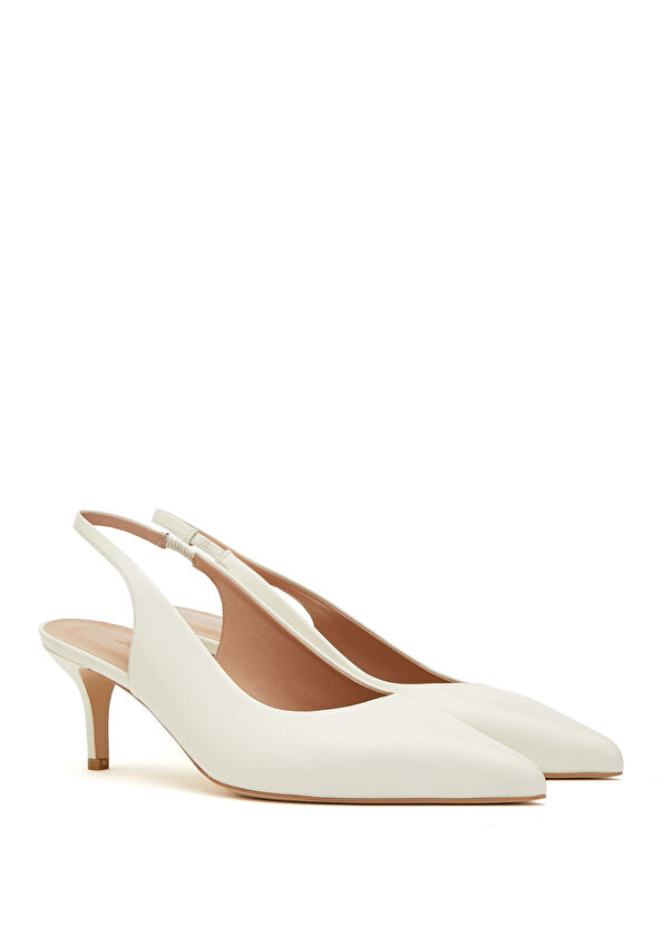 Beymen Club Ecru Women's Leather Pump - 2
