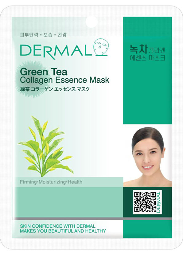 Dermal Green Tea Extract Firming Moisturizing 10-Pack Collagen Mask - 2