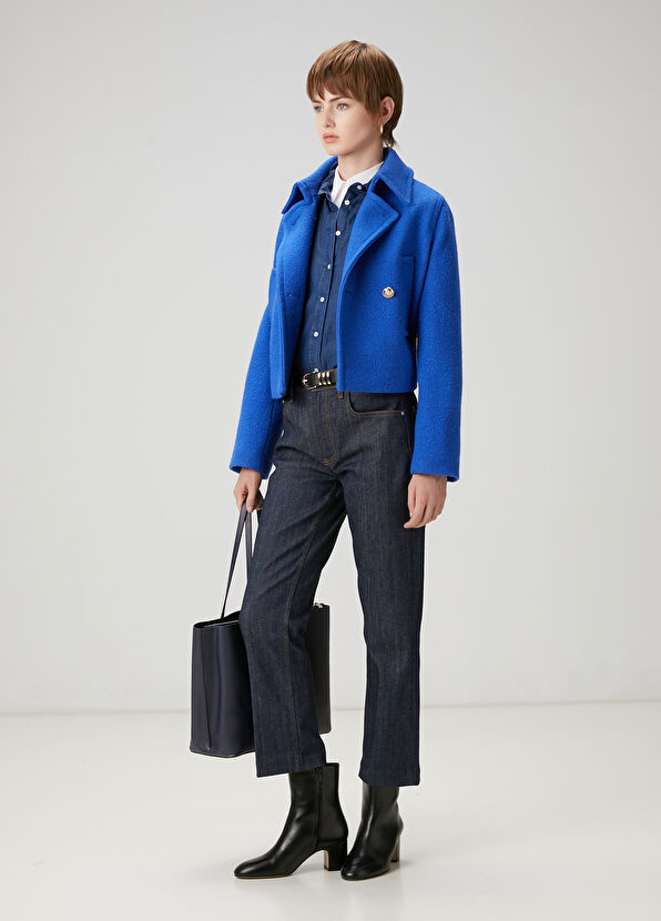 Beymen Club Koyu Mavi Logo Nakışlı Denim Gömlek - 2