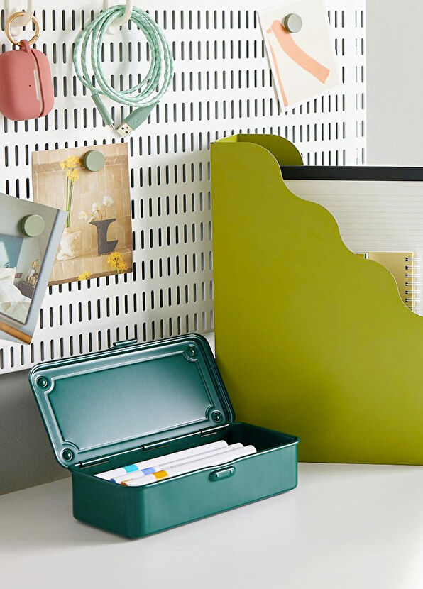 Toyo Steel T-190 Storage Box Yeşil Çok Amaçlı Alet Çantası Antik  - 2