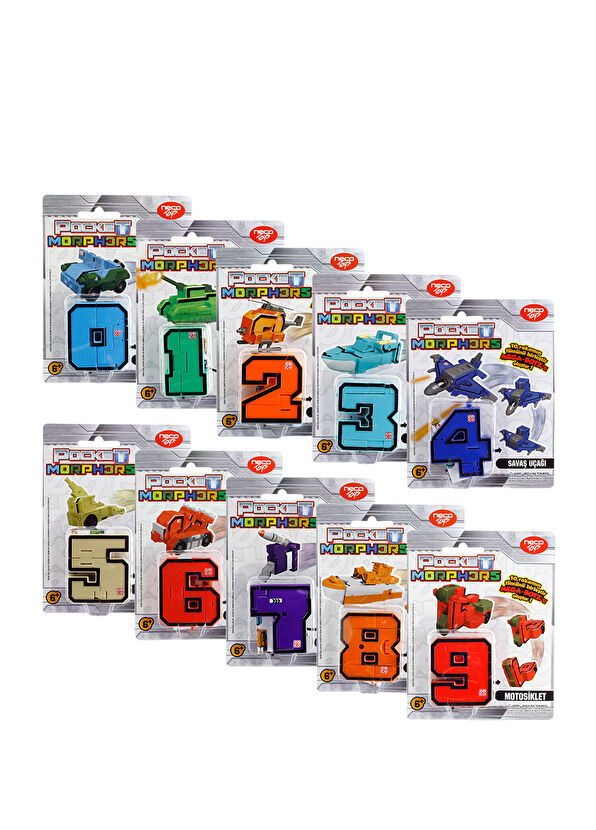 Pocket Morphers Dönüşebilen Numaralar 10'lu Araç Seti - 1