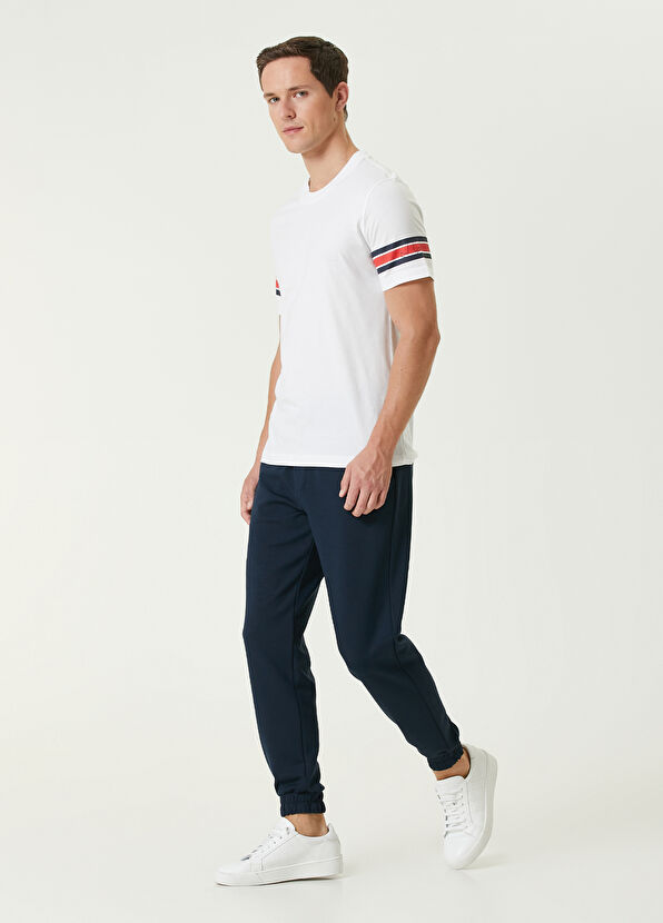 Beymen Club Beyaz Şerit Baskılı Logolu T-shirt - 3