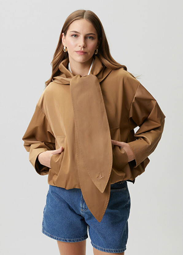 Beymen Club Vizon Fularlı Kapüşonlu Mont - 4