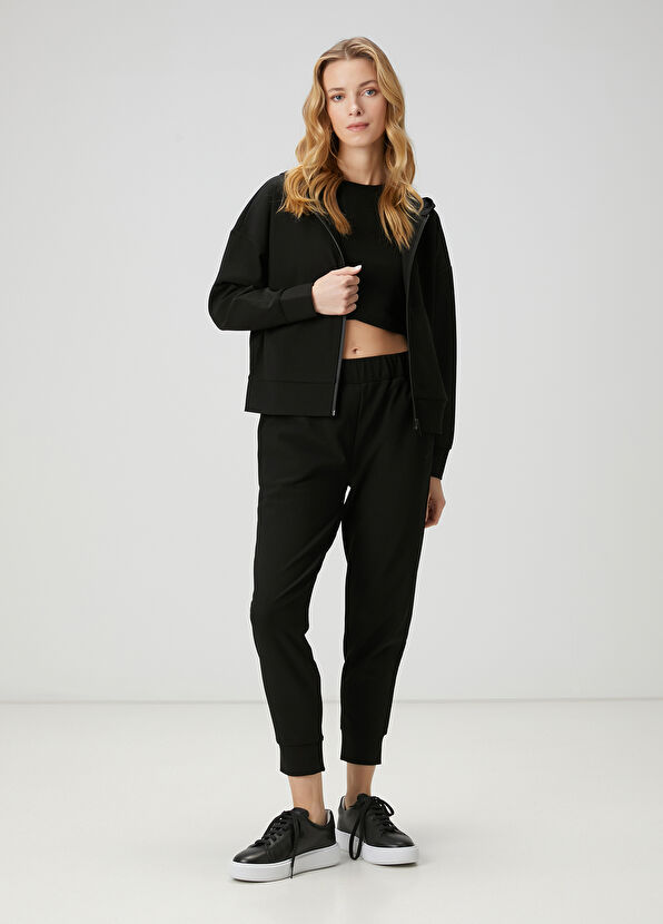 Beymen Club Siyah Kapüşonlu Fermuarlı Sweatshirt - 2