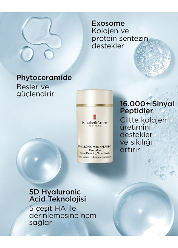 Elizabeth Arden Hyaluronic Acid Peptides Ceramide Water Nemlendirici Besleyici Yüz Kremi - 4
