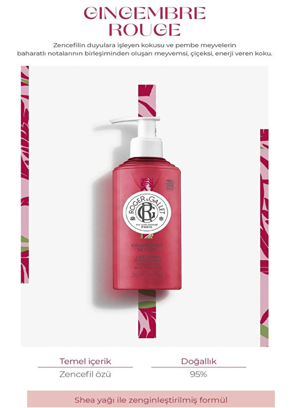 Roger&Gallet Gingembre Rouge Kırmızı Zencefil Özlü Nemlendirici Vücut Losyonu 250 ml - 2
