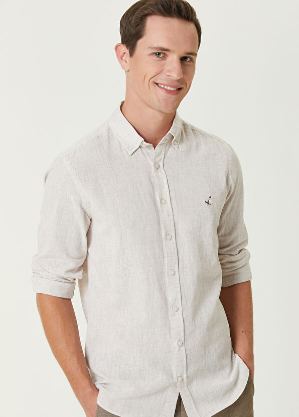 Beymen Club Slim Fit Bej Gömlek - 2