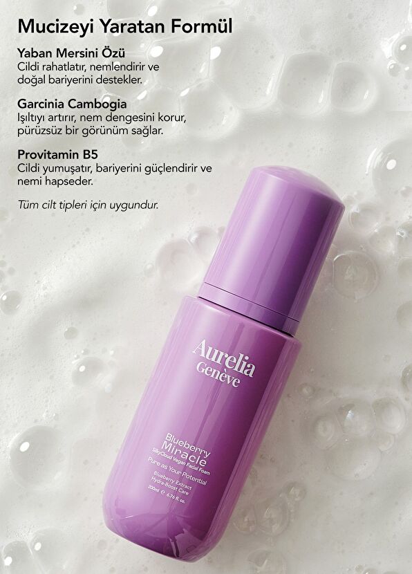 Aurelia Genève Blueberry Miracle SilkyCloud Vegan Facial Foam - 3