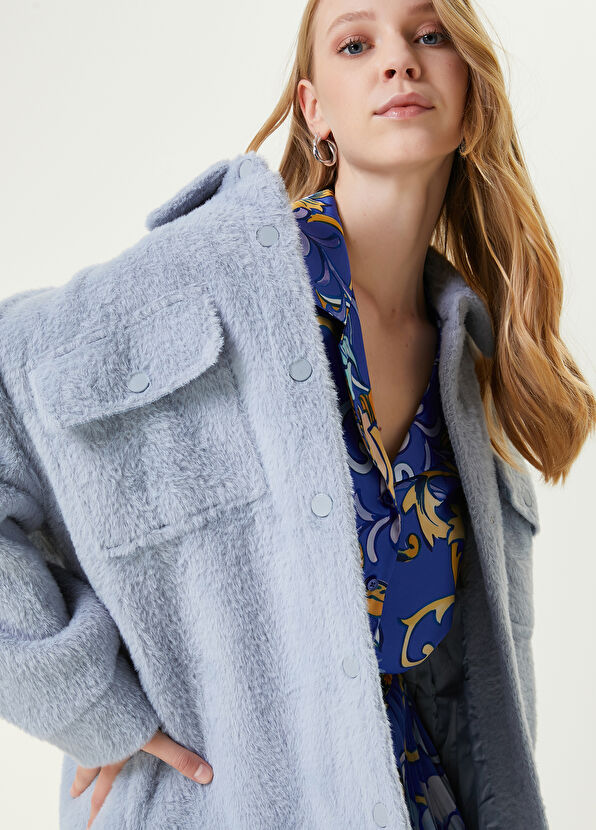 Beymen Club Oversize Mavi Dış Gömlek - 3