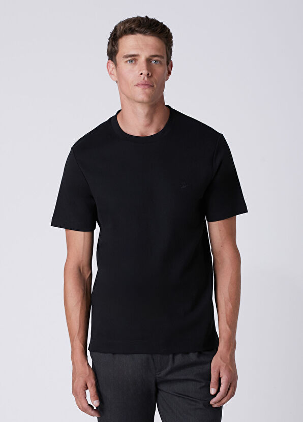 Beymen Club Basic Fit Black Compact Jersey T-Shirt - 2