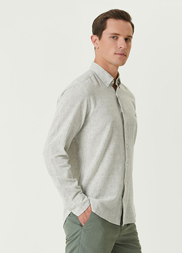Beymen Club Slim Fit Haki Gömlek - 4