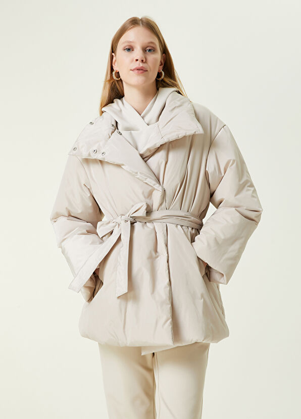 Beymen Club Bej Dik Yaka Puff Mont - 1