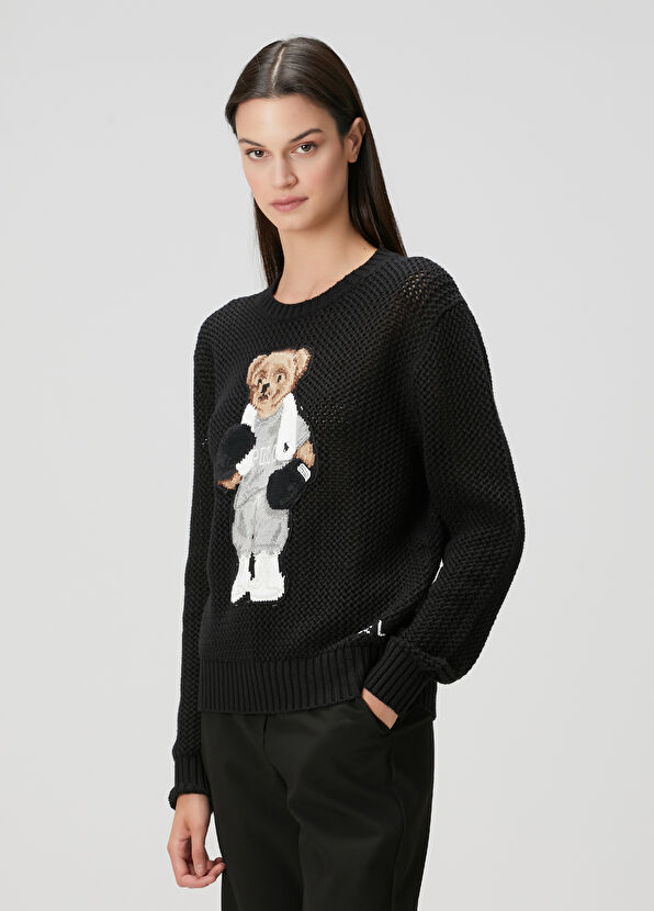 Polo Bear Siyah Kazak - Görsel 3