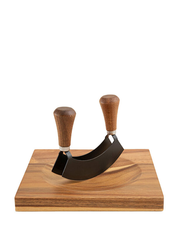 Chakra Agni Akasya Bıçaklı Kesme Tahtası - 1